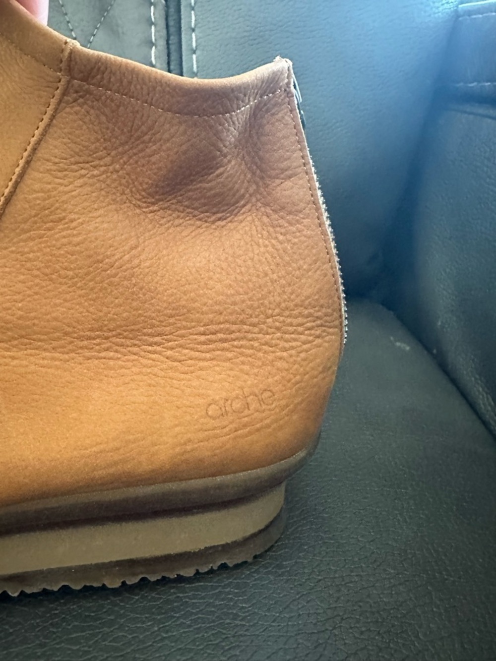 Arche Suede Ankle Bootie in Chestnut Brown - Picture 5 of 11